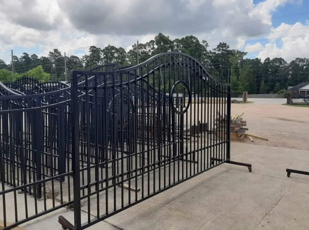 Fabricated gate and fence panels ready for install